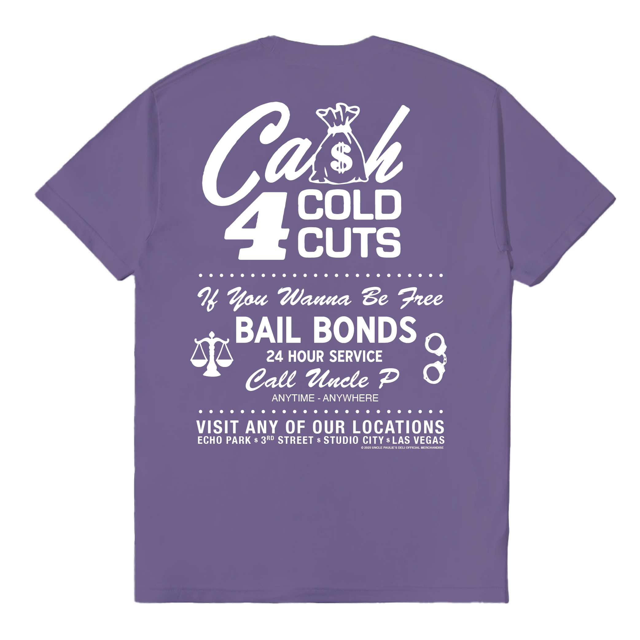 Cash For Cold Cuts T-Shirt - Grape
