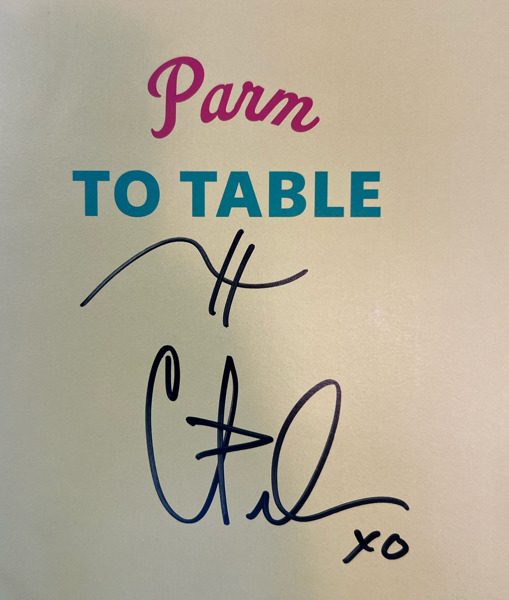 Signed Parm To Table Cookbook