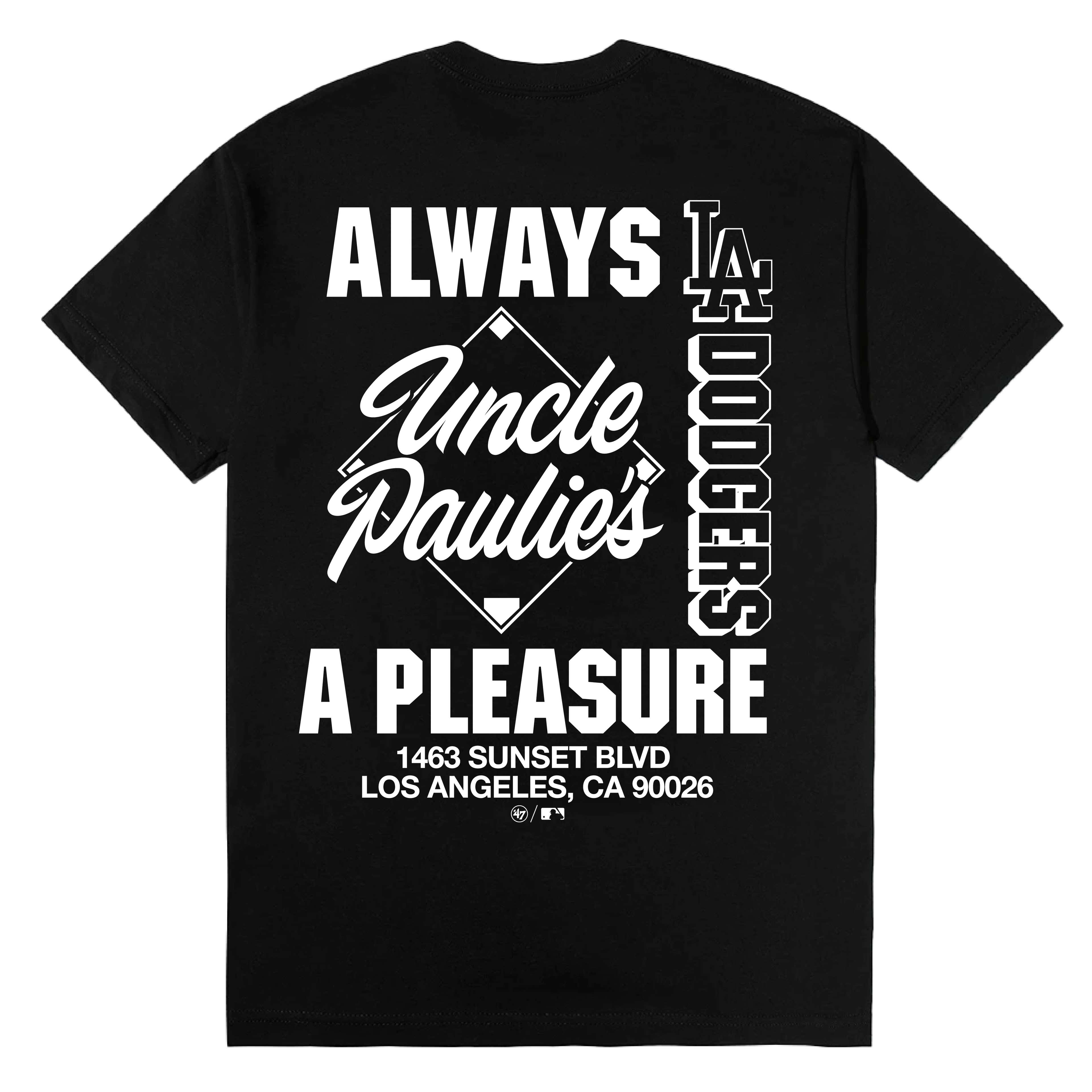 Uncle Paulie's for LA Dodgers T-Shirt - Black